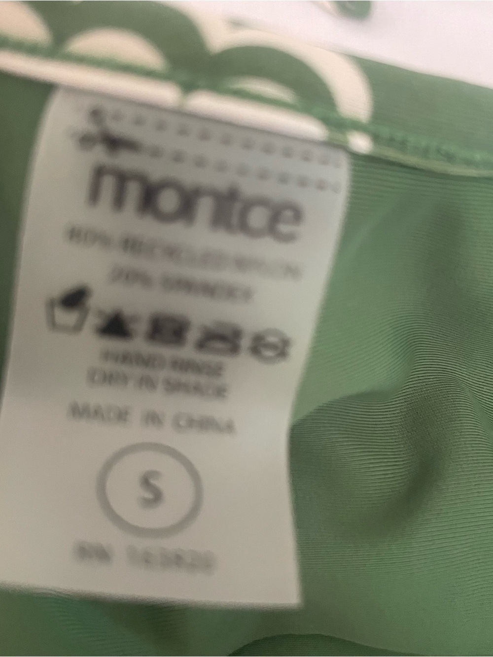 Montce 3 Piece Bikini Set XS/S Green Print w/ Matching Pareo Cover Up - Picture 8 of 8